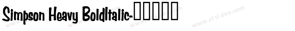 Simpson Heavy BoldItalic字体转换
